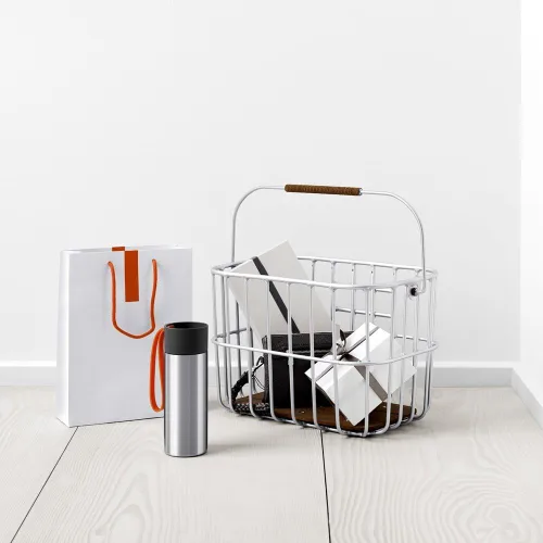 Vista 6 de Eva Solo 567463 Frasco (gris, naranja, acero inoxidable, plástico, silicona, acero inoxidable)