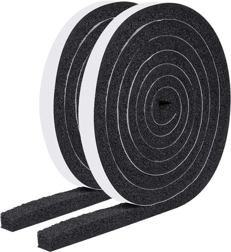 Vista 9 de MAGZO Burletes Sellador de Puerta de 1 Pulgada de Ancho X 1/2 Pulgada de Grosor, Fuerte Adherencia y Alta Elasticidad, Aislamiento de Espuma