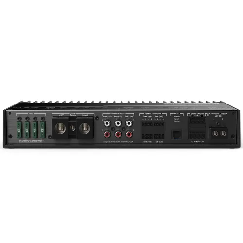 Vista 5 de AudioControl LC-5.1300 Amplificador de audio para automóvil de alta potencia de 3/5 canales de 1300 W clase D con AccuBASS, alta fidelidad, entradas