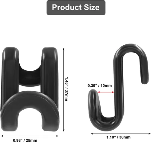 Vista 3 de Jiozermi 100 ganchos de conector para colgar ropa, ganchos resistentes que ahorran espacio para perchas ahorran espacio en el armario