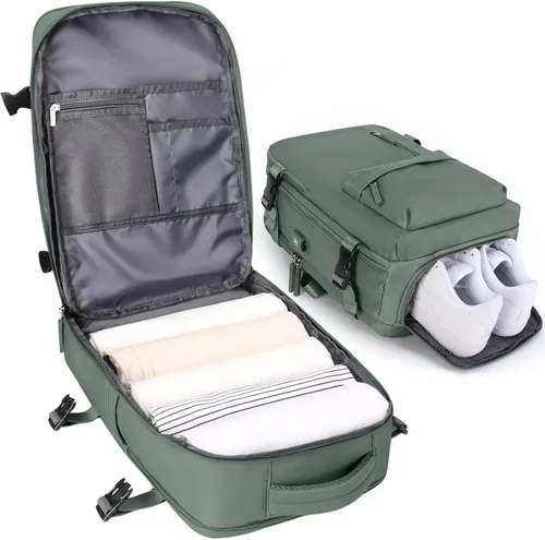 Vista 20 de VGCUB Mochila grande de viaje para trabajo, negocios, mochila para computadora portátil aprobada para vuelo, para mujeres y hombres, mochila