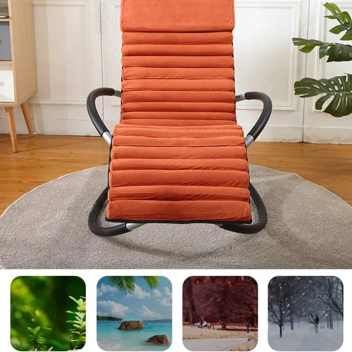 Vista 3 de Sillón reclinable para jardín al aire libre, tumbonas plegables con almohada extraíble, anti-UV, para balcón, estilo 5 Morado