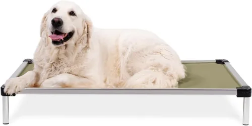 Vista 23 de K9 Ballistics Cama Cot Elevada de Enfriamiento para Exteriores a Prueba de Masticación para Perros Pequeños y Cachorros - Prácticamente Malla Negra