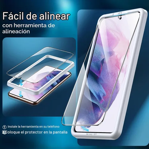 Vista 5 de JETech Protector de pantalla para Samsung Galaxy S21, paquete de 3 Transparente