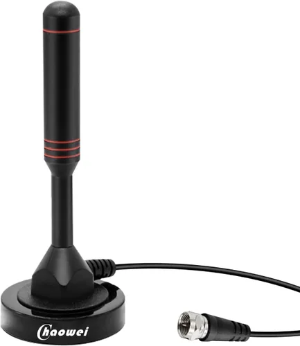 Vista 10 de Chaowei Antena digital HDTV con base magnética, cable coaxial HDTV de 16.5 pies, antena de TV portátil para interiores y exteriores para 4K 1080p