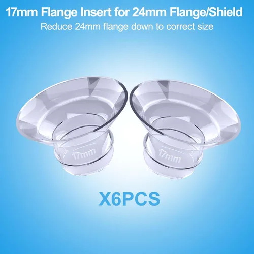 Vista 3 de Juome 6 piezas de insertos de brida de 0.669 in compatibles con el extractor de leche portátil Momcozy S12 Pro/S9 Pro/S12/S9