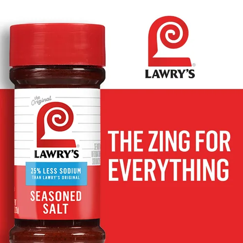 Vista 21 de Lawry's Sal sazonada, 25% menos de sodio, sin MSG añadido, certificado Kosher, básico, versátil, condimento multiusos para agitar en carne de res
