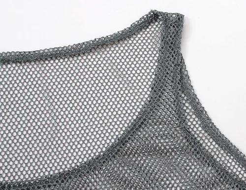 Vista 5 de SeNight Vestido largo de baño sexy sin mangas para mujer con diseño de crochet transparente, para playa
