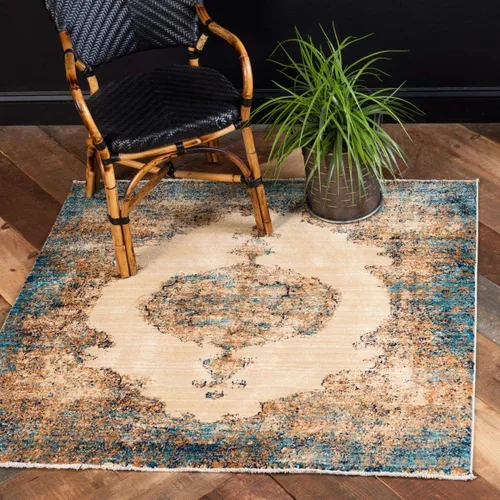 Vista 12 de Unique Loom Dorchester Collection - Alfombra rectangular de 4 pies 1 pulgada x 6 pies 1 pulgada, color beige y negro