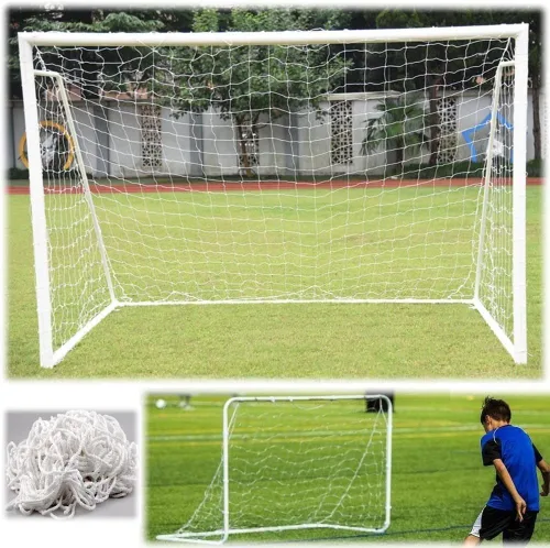 Vista 4 de Red de portería de fútbol, red de portería de fútbol para patio trasero portátil, equipo de práctica de deportes de tiro de fútbol para adultos