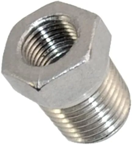 Vista 36 de 1/4" macho NPT a 1/8" hembra NPT hembra reductor/reductor buje de tubería, adaptador, buje hexagonal SS 304 de acero inoxidable