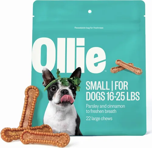 Vista 9 de Ollie Masticables dentales para perros extra pequeños, 12 onzas, aliento fresco, golosinas de limpieza de dientes, palos para el cuidado bucal