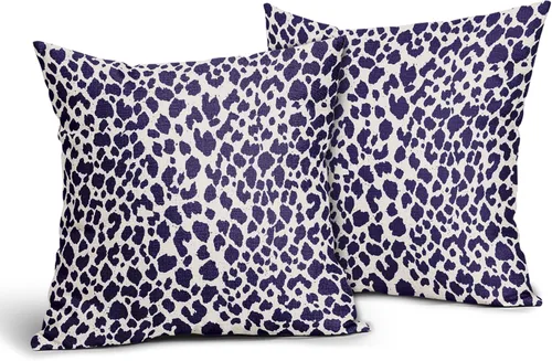 Vista 13 de Juego de 2 fundas de almohada de 16 x 16 pulgadas con estampado de leopardo, diseño de leopardo, con cremallera, decoración del hogar para sofá