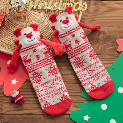 Vista 2 de TRURENDI Calcetines magnéticos de dibujos animados para mujer, calcetines elásticos para caminar