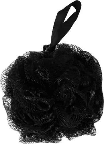 Vista 3 de SEVENHEAD Esponja de baño para ducha, color negro, 1.76 oz/pieza, puf de malla para baño (4 unidades)