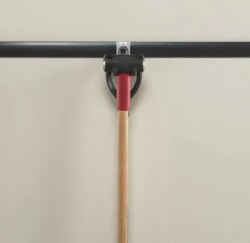 Vista 11 de Rubbermaid FastTrack Rail - Organizador de garaje con gancho multiusos de 50 libras de capacidad, níquel satinado, sistema de almacenamiento montado