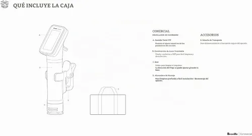 Vista 7 de Breville Commercial CSV700PSS HydroPro Sous Vide, acero inoxidable pulido Circulador de inmersión de precisión de grado comercial con guía