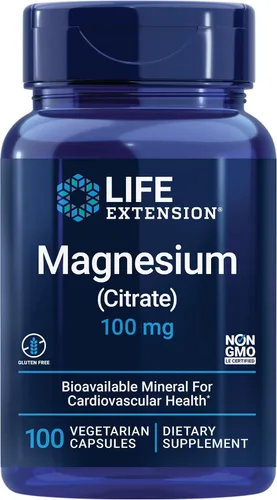 Vista 2 de Life Extension Citrato de magnesio 100 mg y zinc 50 mg - Magnesio para el corazón, la salud ósea y zinc para el apoyo inmunológico - 100 cápsulas