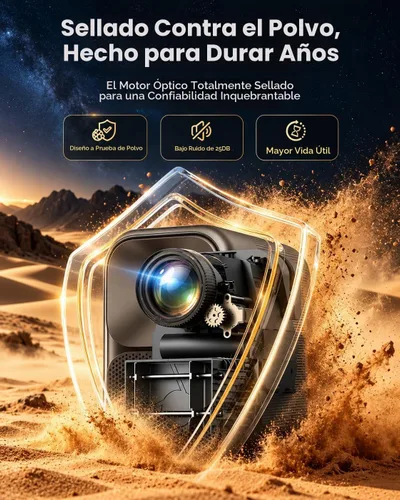 Vista 16 de Proyector inteligente de Google TV, con licencia de Netflix Marrón/Negro