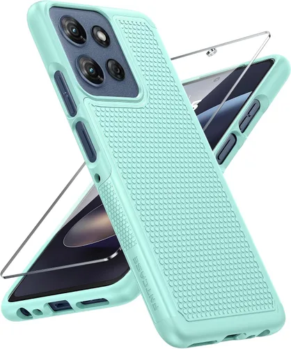 Vista 80 de FNTCASE Funda para iPhone 17 Pro: Fundas delgadas translúcidas de color azul claro compatibles con MagSafe, protección completa de la cámara