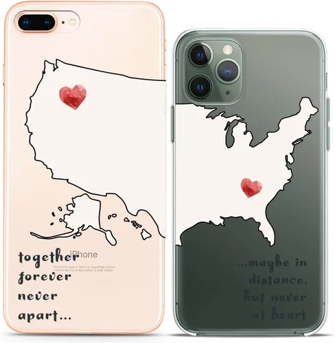 Vista 17 de Fundas a juego para parejas compatibles con iPhone 16 15 14 13 12 11 Pro Max Mini Xs X 6s 8 Plus 7+ Xr 10 SE 5 Game Player Relación Amigo Novio