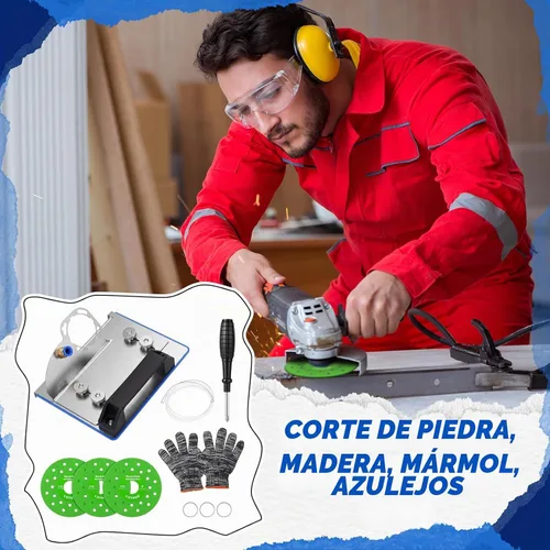 Vista 6 de Lothee Herramienta de chaflán de azulejos de 45 grados, soporte de amoladora angular para herramientas de corte de chaflán de azulejos de 45°