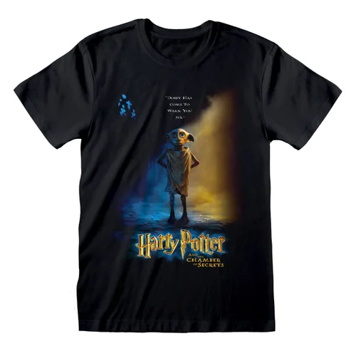 Vista 2 de Camiseta de Manga Corta Harry Potter Dobby Poster Negro Unisex