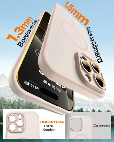 Vista 186 de TOCOL Funda para iPhone 11, compatible con Magsafe, protección completa de cámara, imanes integrados, protección contra caídas, funda translúcida