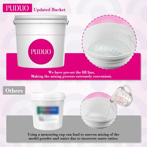 Vista 2 de Puduo Kit de Moldeo de Manos para Parejas o Familia, Molde de Mano de Yeso DIY Kit de Escultura de Recuerdo, Regalos para Ella, Niños, Bodas