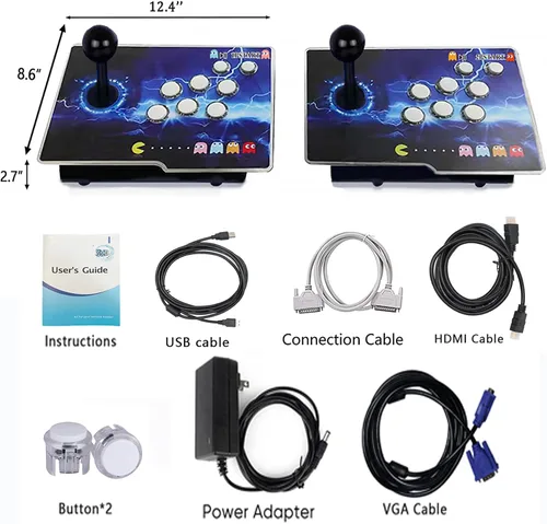 Vista 3 de RegiisJoy 32000 en 1 Pandoras Box 78S Retro Arcade Game Console, 4 Jugadores 3D Magical Modified Game, Search Save Delete Cheat Function, Lista