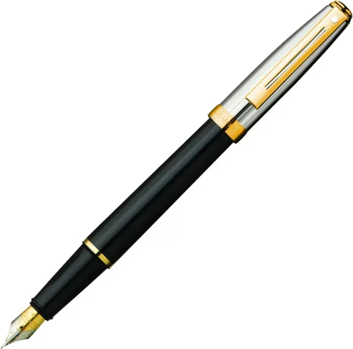 Vista 19 de Sheaffer Prelude - Bolígrafo de laca de ónix negro con tapa de paladio perseguido y ribete chapado en oro de 22 quilates