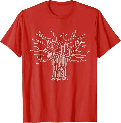 Vista 27 de Electronics Technician Binary Tree - Electrical Engineer T-Shirt Asphalt Grey