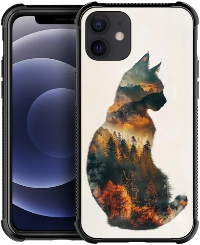 Vista 94 de Funda compatible con iPhone 8 Plus, diseño de oso de bosque otoñal, a prueba de golpes, antiarañazos, carcasa trasera de policarbonato duro