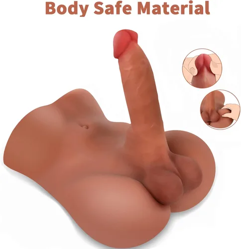 Vista 4 de Muñeca sexual masculina con consolador flexible y realista para adultos, juguetes sexuales para mujeres, muñecas sexuales, consoladores grandes