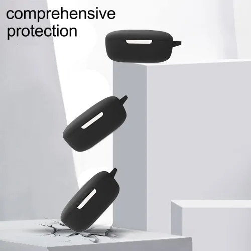 Vista 2 de Compatible con redmi Buds 4 Lite - Funda protectora a prueba de golpes, compatible con carga inalámbrica (negro-blanco)
