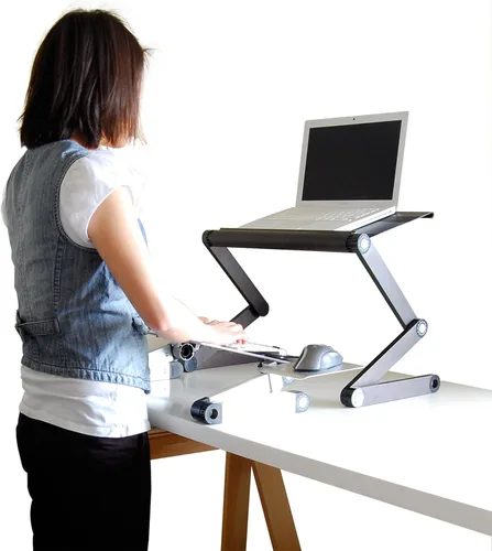 Vista 7 de Kit de conversión de escritorio vertical Workez para computadoras portátiles y de escritorio, Negro