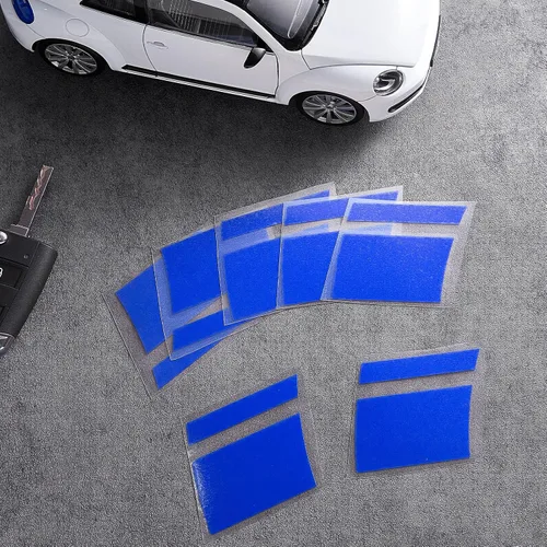 Vista 7 de Tallew 8 piezas de calcomanías para borde de rueda con rayas adhesivas para automóviles para ruedas de 18-21 pulgadas, calcomanías reflectantes