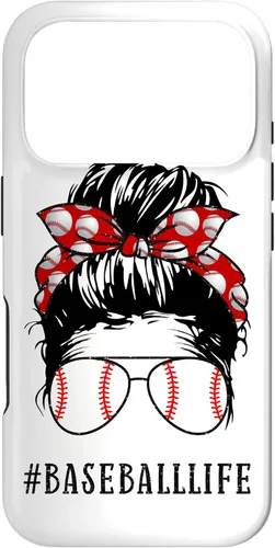 Vista 30 de Mom Messy Hair Bun Aviators Glasses Baseball Mother Life Case for iPhone 17