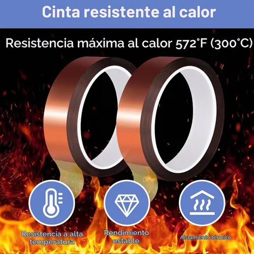 Vista 5 de 2 rollos de 20mm×25m (82 pies) Cinta de transferencia de calor Cinta resistente al calor Cinta de sublimación, Cinta de calor para sublimación