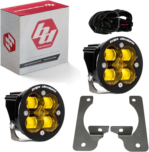 Vista 20 de Kit de luces LED de niebla de bolsillo Baja Designs Squadron-R SAE compatible con Jeep Gladiator 2020-22; Wrangler JL 2018-22 parachoques OEM
