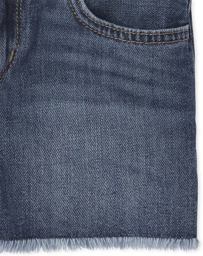 Vista 4 de The Children's Place Pantalones cortos de mezclilla con cinturón para niña