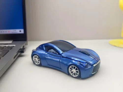 Vista 2 de Mouse inalámbrico de coche para computadora, con receptor USB, 3D, 1600 DPI, fresco y lindo, para computadora portátil, computadora, Mac