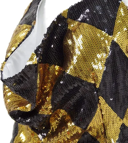 Vista 5 de RongJun HQ Harley vestido Cosplay traje oro