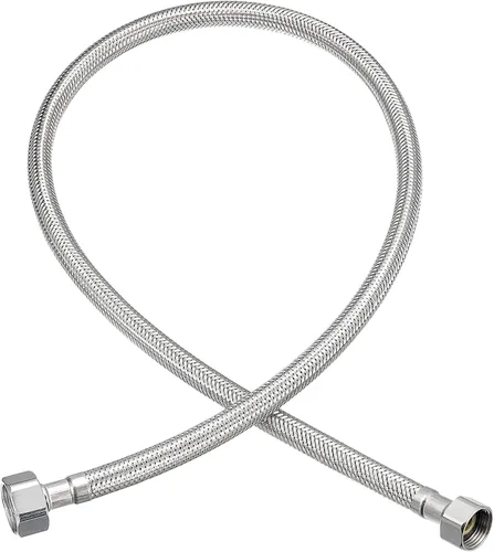 Vista 12 de uxcell Conector de línea de suministro de grifo de 32 pulgadas, rosca de compresión hembra G 3/8 x G 1/2 rosca recta hembra manguera de suministro