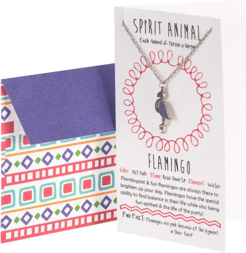 Vista 5 de Shag Wear - Collar con dije de espíritu animal de peltre para mujer, con sobre de regalo