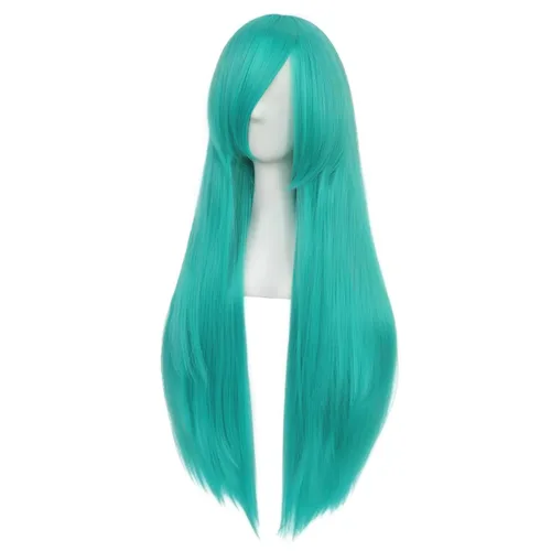 Vista 31 de anogol Vocaloid 32" 80 cm de largo recto de Cosplay peluca Pelucas Para Fiestas Halloween, Anaranjado
