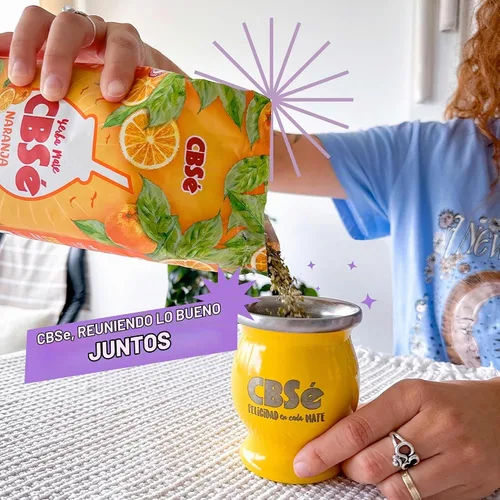 Vista 4 de Yerba Mate CBSe Sabor a Naranja, 1.1 libras, de Argentina