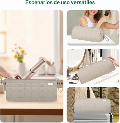 Vista 7 de KarSyon Dyson Airwrap - Funda de viaje para secador de pelo, estilo Shark Flex Camello