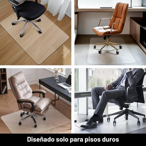 Vista 2 de Kuyal Tapete para silla de oficina para suelo de madera, rectangular de 30