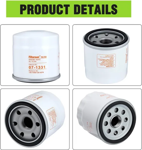 Vista 7 de 120-4276 136-7848 Filtro de aceite con filtro de combustible para Toro V-Twin Engine Timecutter SS5000 ZS SW SS MX SWX HD Cortacésped Giro Cero